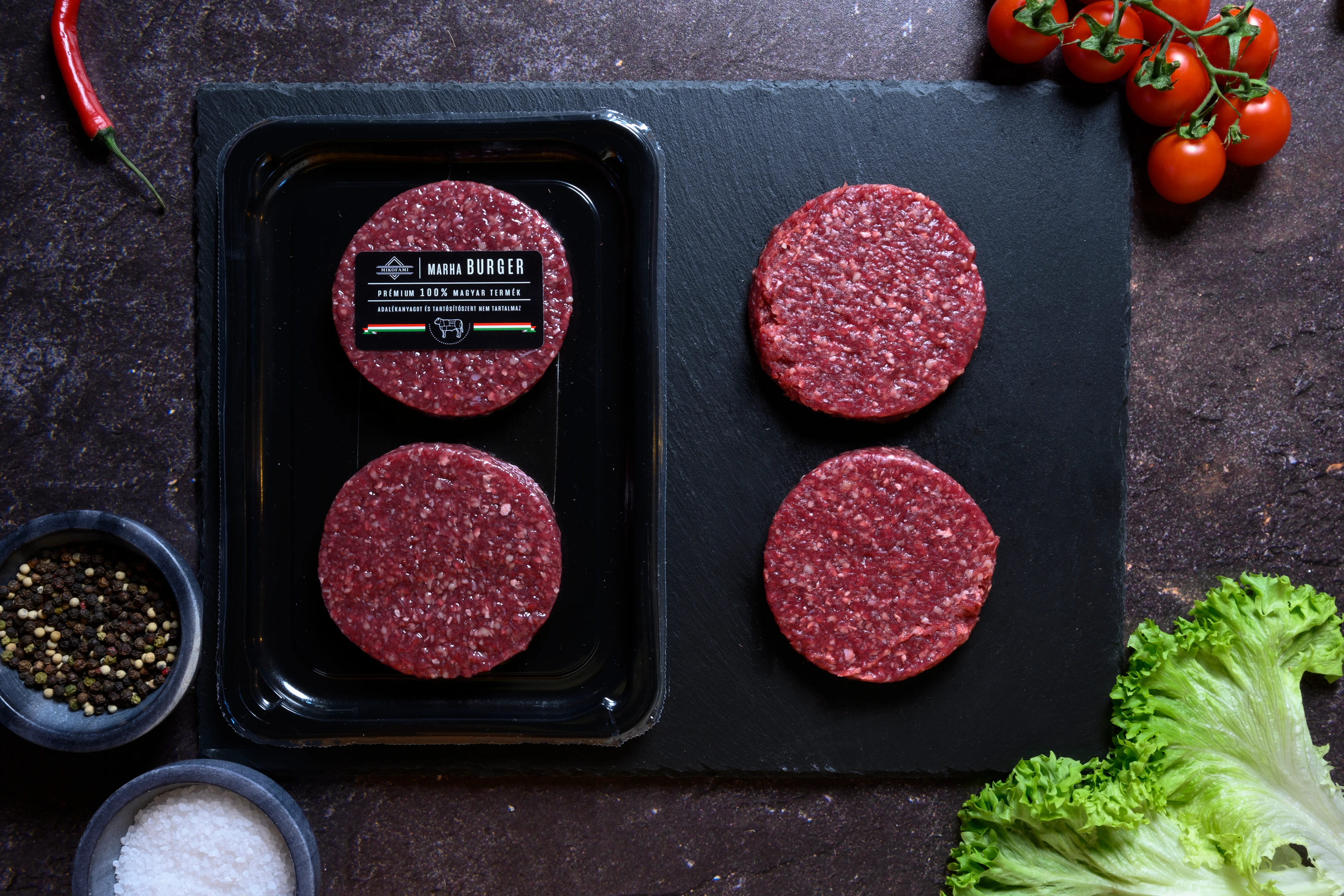 Mikofami Prémium hamburgerpogácsa